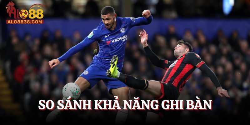 So sánh khả năng ghi bàn của 2 tuyển